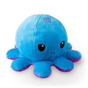 teeturtle - the original reversible octopus plushie - purple + blue - cute sensory fidget stuffed animals that show your mood