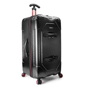 traveler's choice maxporter ii 30" hardside spinner trunk luggage, expandable, black