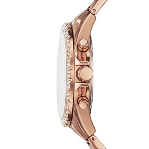 Fossil Women's Modern Courier Quartz Stainless Chronograph Watch, Color: Rose Gold (Model: BQ3377)
