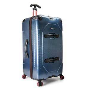 traveler's choice maxporter ii 30" hardside spinner trunk luggage, expandable, navy