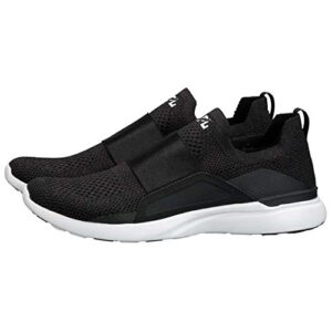 apl: athletic propulsion labs women's techloom bliss sneakers, black/black/white, 5.5 medium us