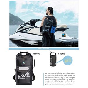 IDRYBAG Dry Bag Backpack Waterproof Floating 20L/30L/40L, Dry Bags Waterproof Backpack for Men, Dry Sack Waterproof Bag Kayak