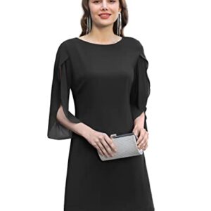 GRACE KARIN Summer Dresses for Women 2023 Loose Tunic Chiffon Dress Plus Size Black XXL