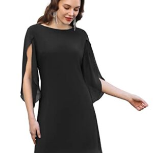 GRACE KARIN Summer Dresses for Women 2023 Loose Tunic Chiffon Dress Plus Size Black XXL