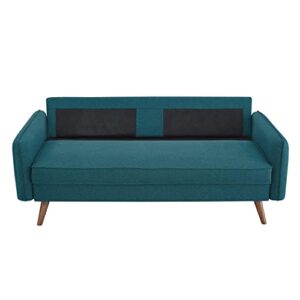 Modway Revive Contemporary Modern Fabric Upholstered Sofa In Teal