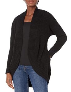 ugg womens fremont fluffy knit cardigan sweater,long sleeve, black, small us