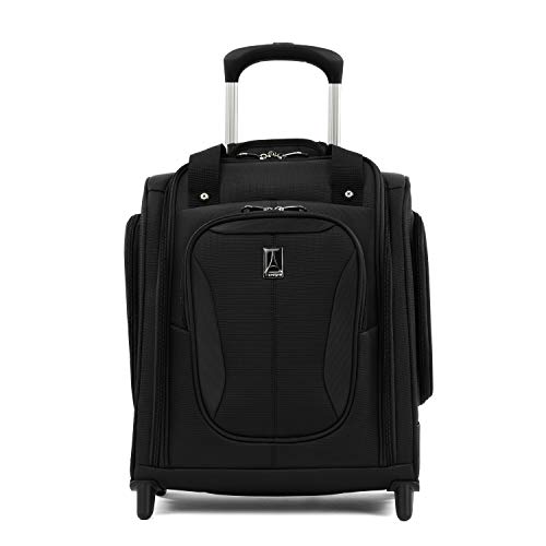 Travelpro Tourlite Softside Lightweight Rolling Underseat Compact Carry-On Upright 2 Wheel Bag, Men and Women, Black, 15-Inch