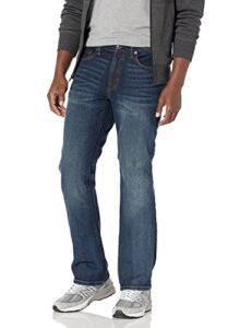 amazon essentials men's slim-fit stretch bootcut jean, dark wash, 29w x 34l