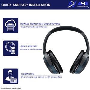 AHG Premium SoundLink AE2 Ear Pads Cushions Compatible with Bose SoundLink AE2 / Bose SoundLink Around Ear ii Wireless Headphones (Black). Premium Protein Leather | Extra Thick Soft High-Density Foam