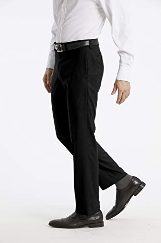 Calvin Klein Men Modern Fit Dress Pant, Black, 34W x 32L