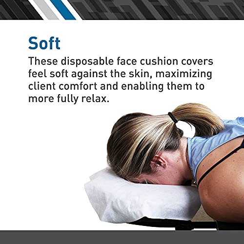 BodyMed Disposable Face Cradle Covers - 1 Pack of 100 Sheets - Medical-Grade, Ultra Soft, Luxurious, Non-Sticking Massage Face Covers/Headrest Covers for Massage Tables & Massage Chairs