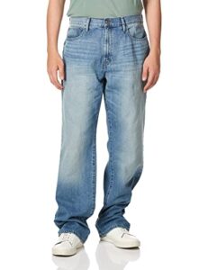nautica mens loose fit 5 pocket pant jeans, hook line blue, 34w x 30l us