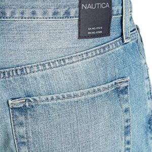 Nautica mens Loose Fit 5 Pocket Pant Jeans, Hook Line Blue, 34W x 30L US