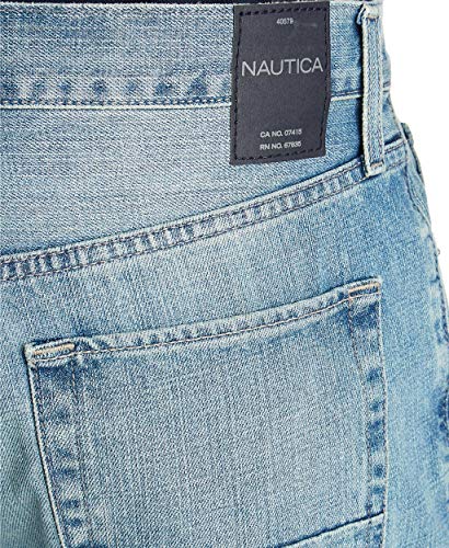 Nautica mens Loose Fit 5 Pocket Pant Jeans, Hook Line Blue, 34W x 30L US