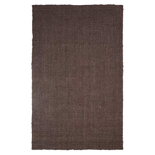 SUPERIOR Reversible Kula Jute Area Rug, 3' x 5', Chocolate