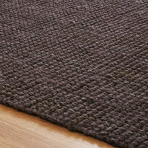 SUPERIOR Reversible Kula Jute Area Rug, 3' x 5', Chocolate