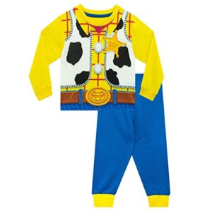 Disney Boys' Pajamas 2 Pack Toy Story Woody and Buzz Multicolored 4