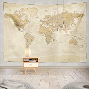 summor tapestry map world vintage asia europe south city topography america africa japan hanging tapestries 60 x 80 inch wall hanging decor for bedroom livingroom dorm