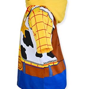 Disney Toy Story Boys Hooded Shirt Toy Story Costume Tee - Sheriff Woody (Yellow, 5T)