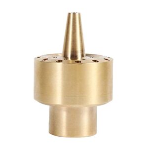 Fountain Nozzle Heads, Brass Column Multi Direction Jet Pond Fountain Water Spray Sprinkler Head Garden Outdoor Decorations Accessories (1/2")