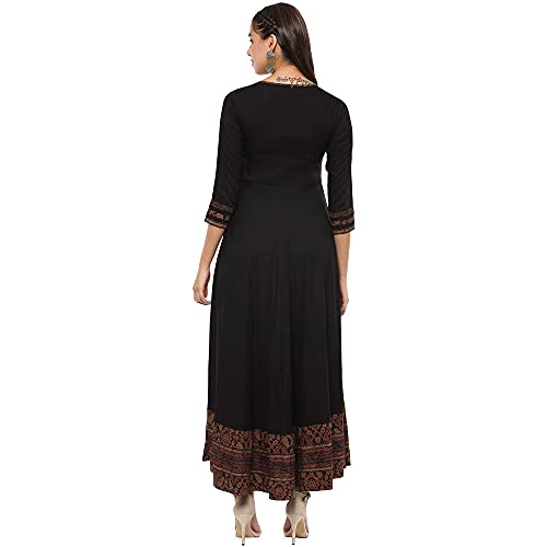 Yash Gallery Women's Indian Anarkali Kurtis for Women Black