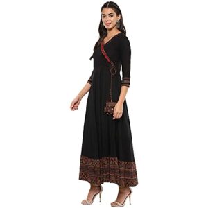 Yash Gallery Women's Indian Anarkali Kurtis for Women Black