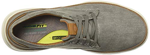 Skechers mens Skechers Men s Moreno Canvas Oxford Shoe, Beige (Tpe 578), 10.5 Wide US