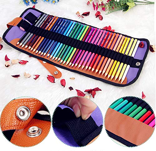 ARZASGO 36 Colored Pencils Set, Artist Coloring Pencils for Adult Coloring Books, Artist Sketch, Premier Drawing Pencils with Canvas Roll-up Pouch Bag and Pencil Sharpener