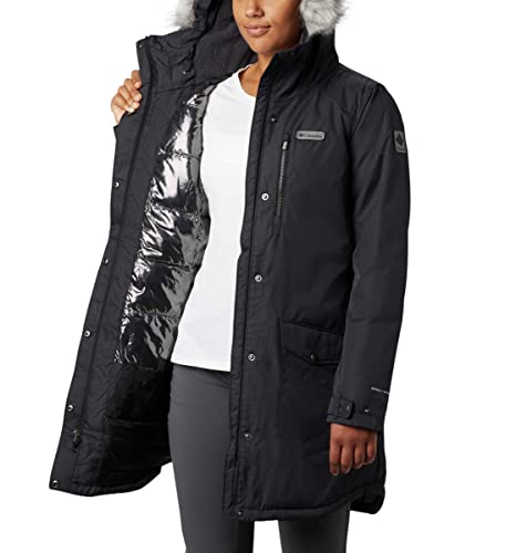 Columbia Women's Suttle Mountain Long Insulated Jacket, Black, X-Large