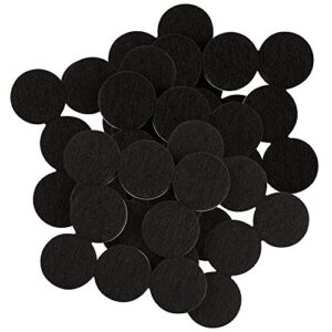softtouch 1" round heavy duty self stick felt furniture pads to protect hardwood floors from scratches, 1 inch, black, 48 count