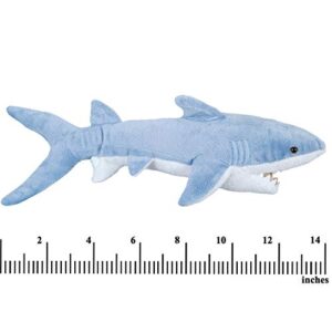 Bedwina Stuffed Animal Sharks - Pack of 2 Large, 14 inch Mako & 13 inch Hammerhead Plush Shark Toys, Stuff Animals Toy, for Baby Toddlers & Kids