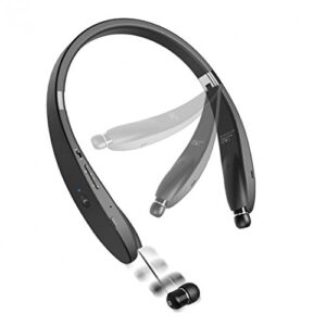 neckband wireless hifi sound headset w retractable earbuds premium earphones headphones hands-free mic [folding] compatible with google pixel 2, 3, xl