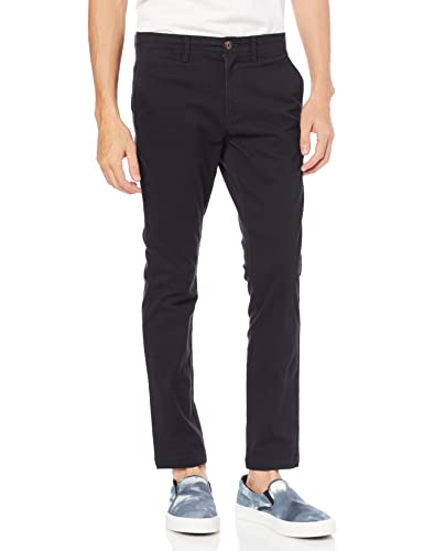 Amazon Essentials Men's Skinny-Fit Casual Stretch Chino Pant, Black, 29W x 34L