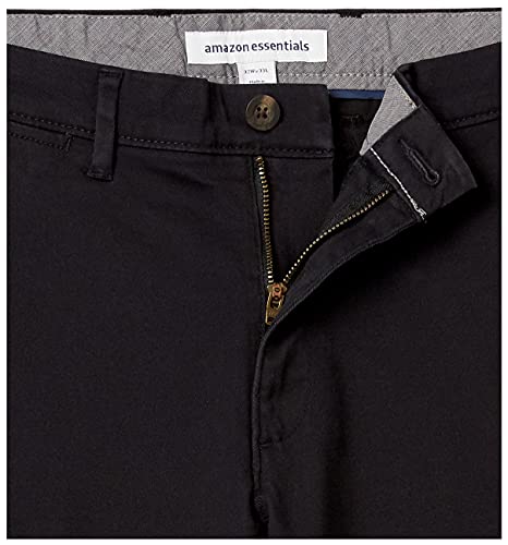 Amazon Essentials Men's Skinny-Fit Casual Stretch Chino Pant, Black, 29W x 34L