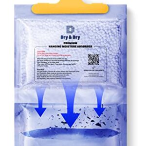 Dry & Dry 12 Pack[7 OZ] Premium Moisture Absorbers Dehumidifiers for Home Dehumidifier for Basement Dehumdifiers for Bedroom Small Dehumidifiers - Dehumidifiers Moisture Absorber