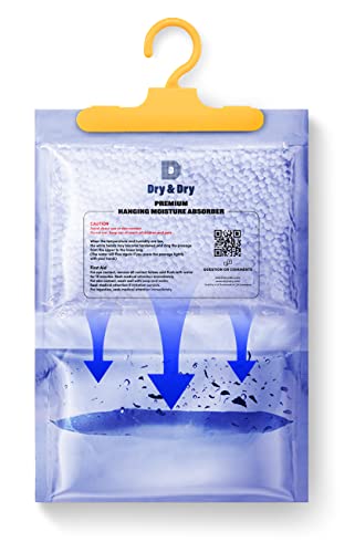 Dry & Dry 12 Pack[7 OZ] Premium Moisture Absorbers Dehumidifiers for Home Dehumidifier for Basement Dehumdifiers for Bedroom Small Dehumidifiers - Dehumidifiers Moisture Absorber