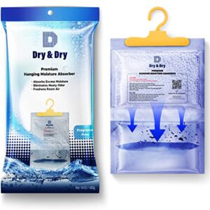 Dry & Dry 12 Pack[7 OZ] Premium Moisture Absorbers Dehumidifiers for Home Dehumidifier for Basement Dehumdifiers for Bedroom Small Dehumidifiers - Dehumidifiers Moisture Absorber