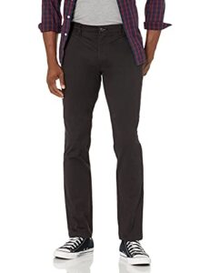 amazon essentials men's skinny-fit washed comfort stretch chino pant (previously goodthreads), black, 30w x 32l