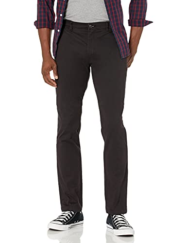 Amazon Essentials Men's Skinny-Fit Washed Comfort Stretch Chino Pant (Previously Goodthreads), Black, 30W x 32L