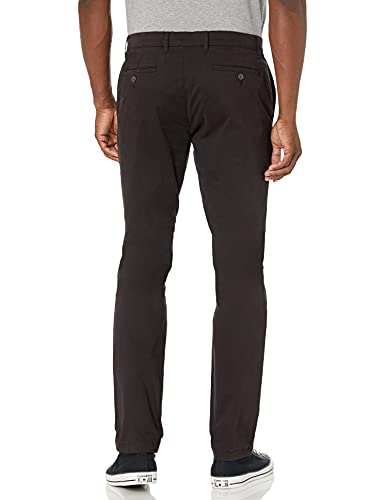 Amazon Essentials Men's Skinny-Fit Washed Comfort Stretch Chino Pant (Previously Goodthreads), Black, 30W x 32L