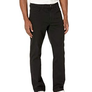 Amazon Essentials Men's Straight-Fit 5-Pocket Comfort Stretch Chino Pant (Previously Goodthreads), Black, 32W x 34L