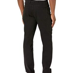 Amazon Essentials Men's Straight-Fit 5-Pocket Comfort Stretch Chino Pant (Previously Goodthreads), Black, 32W x 34L