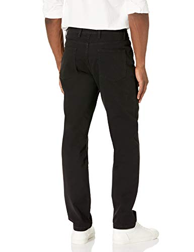 Amazon Essentials Men's Straight-Fit 5-Pocket Comfort Stretch Chino Pant (Previously Goodthreads), Black, 32W x 34L