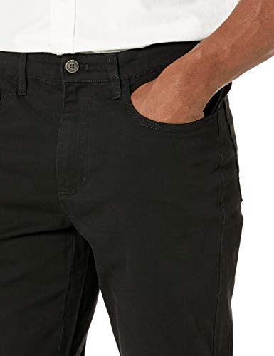 Amazon Essentials Men's Straight-Fit 5-Pocket Comfort Stretch Chino Pant (Previously Goodthreads), Black, 32W x 34L