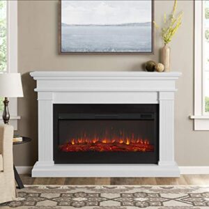 real flame beau electric fireplace, white