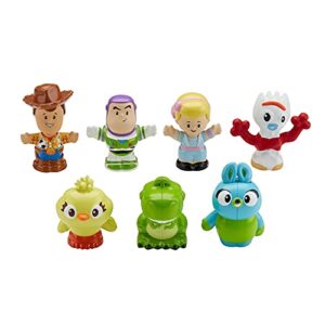 disney toy story toddler toys little people 7 friends pack figure set with woody & buzz lightyear for ages 18+ months (amazon exclusive)
