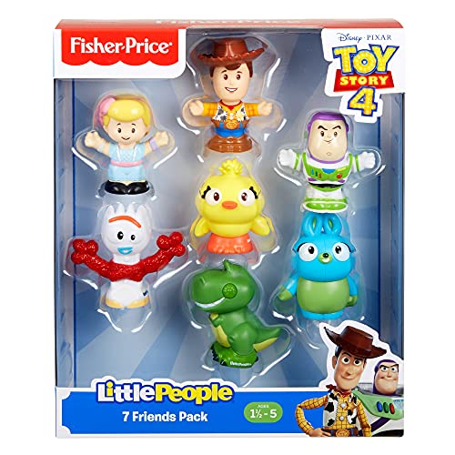 Disney Toy Story Toddler Toys Little People 7 Friends Pack Figure Set with Woody & Buzz Lightyear for Ages 18+ Months (Amazon Exclusive)