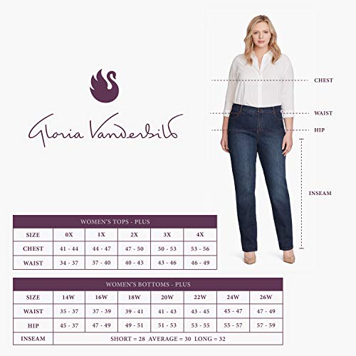 Gloria Vanderbilt womens Amanda Classic High Rise Tapered Jean, Vintage White, 14 Petite Regular