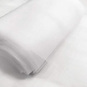 54" by 40 Yards (120 ft) Fabric Tulle Bolt for Wedding and Decoration (White)