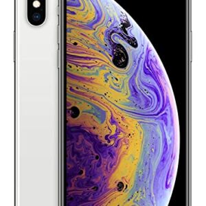 Apple iPhone XS, 64GB, Silver - Unlocked (Renewed)